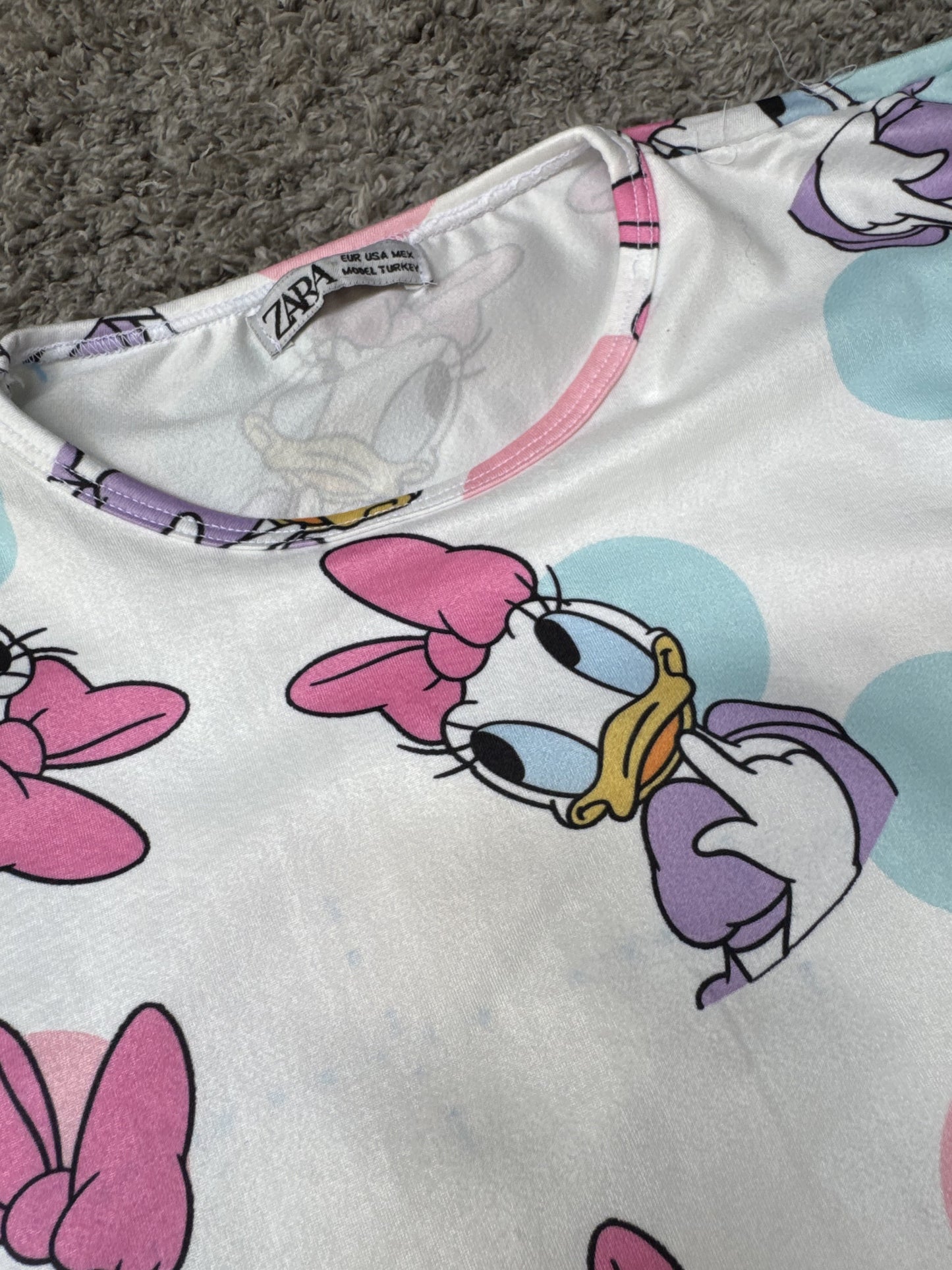 Elegant Duck Design Two-Piece Pajama Set