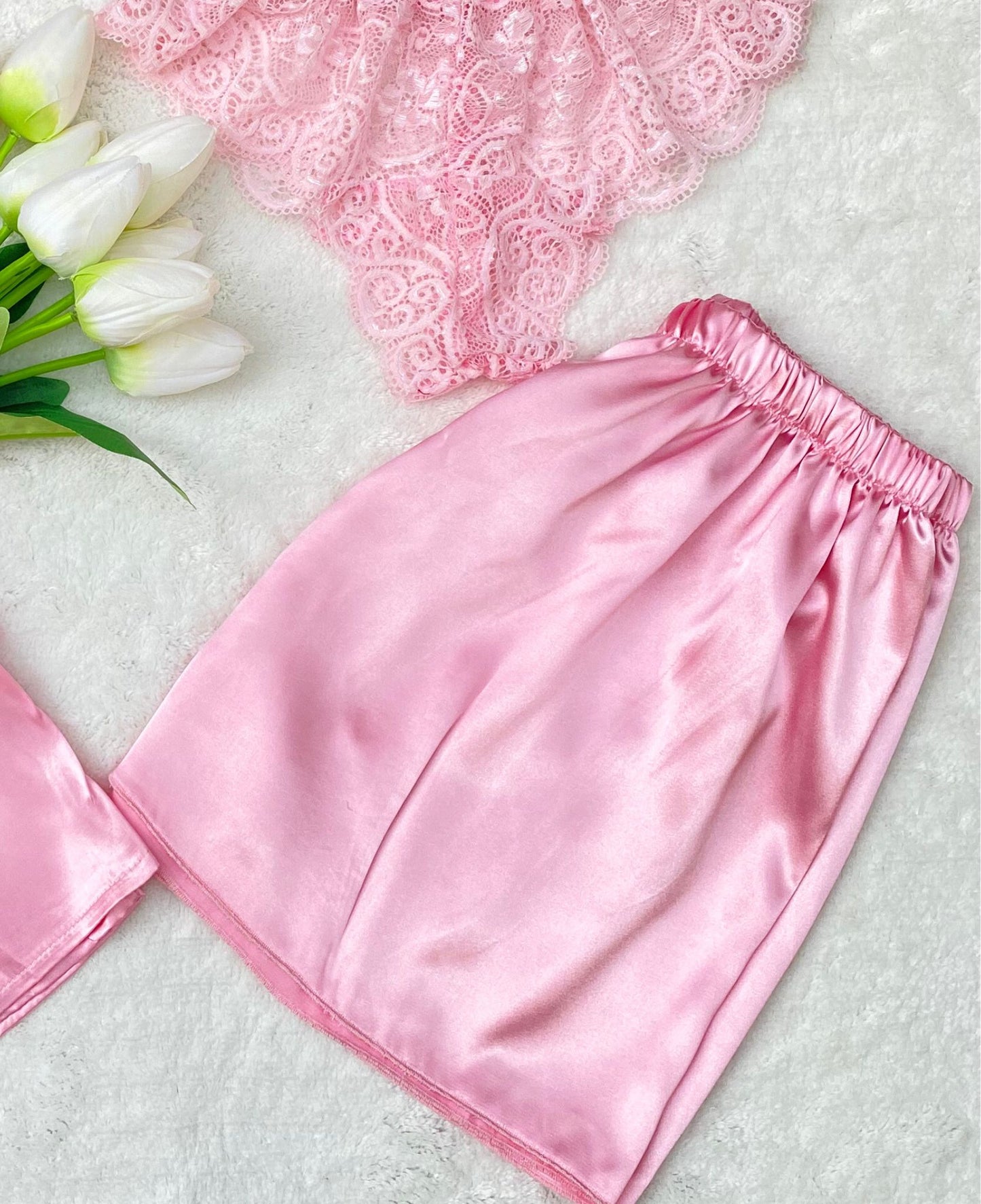 Piece Satin Pajama Set