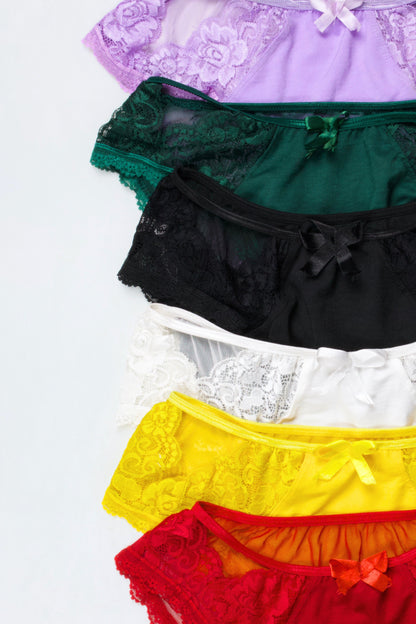 Sheer Reveal Lace Brief panty (Pack of 6)