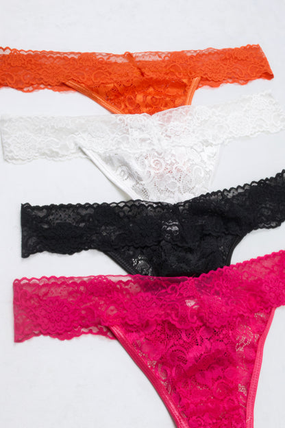 Lace Brazilian Panty (Pack of 4)