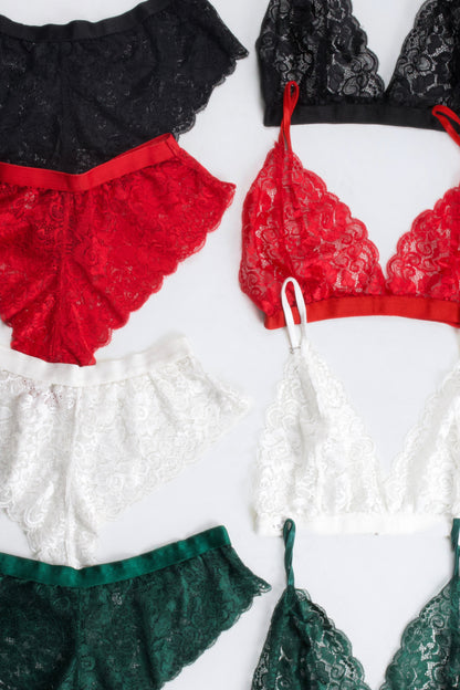 Lace Bralette and Shortie Set (Pack of 4)