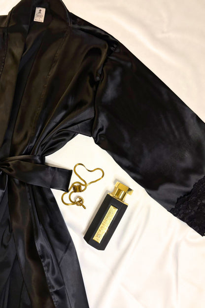 Satin with Lace Robe