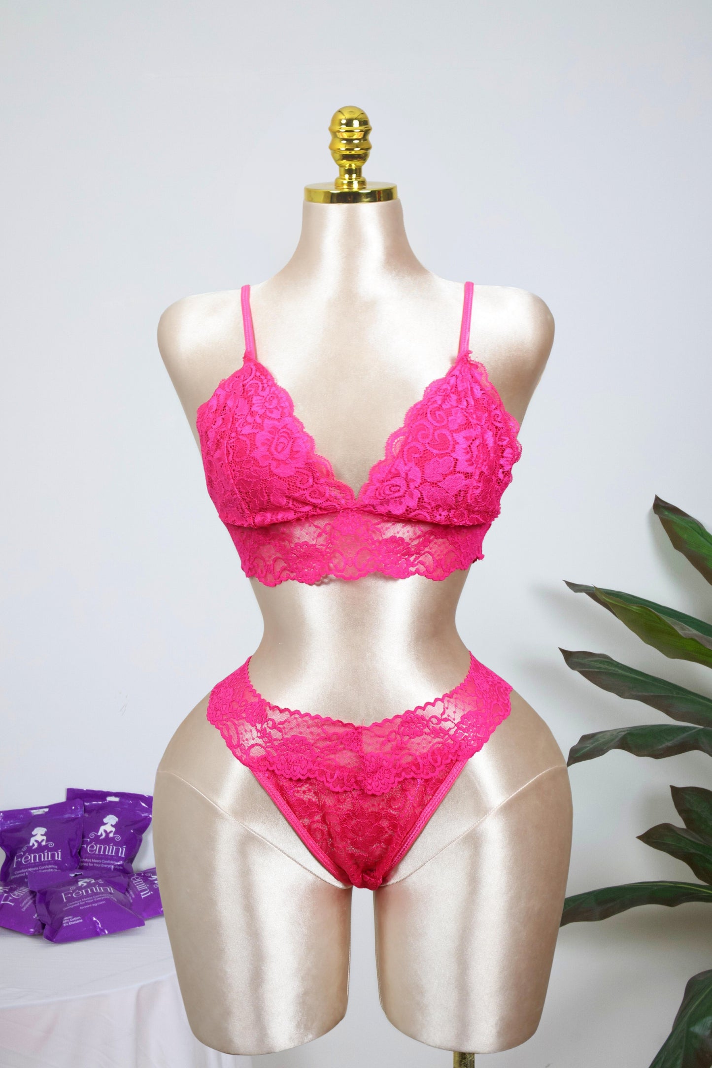 Lace Bralette and Panty Set