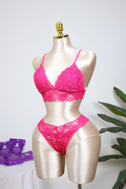 Lace Bralette and Panty Set