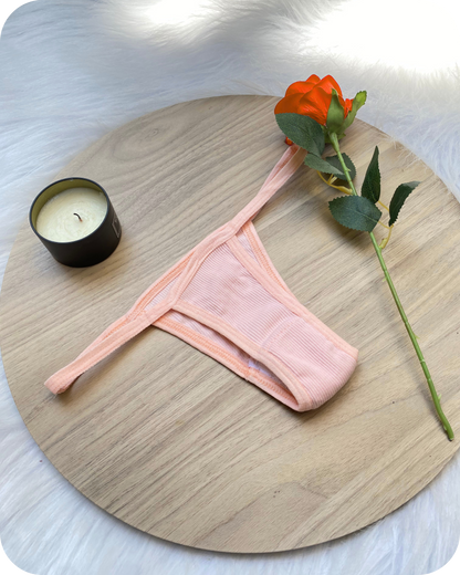 Cotton Ribbed Thong Panty - Simon