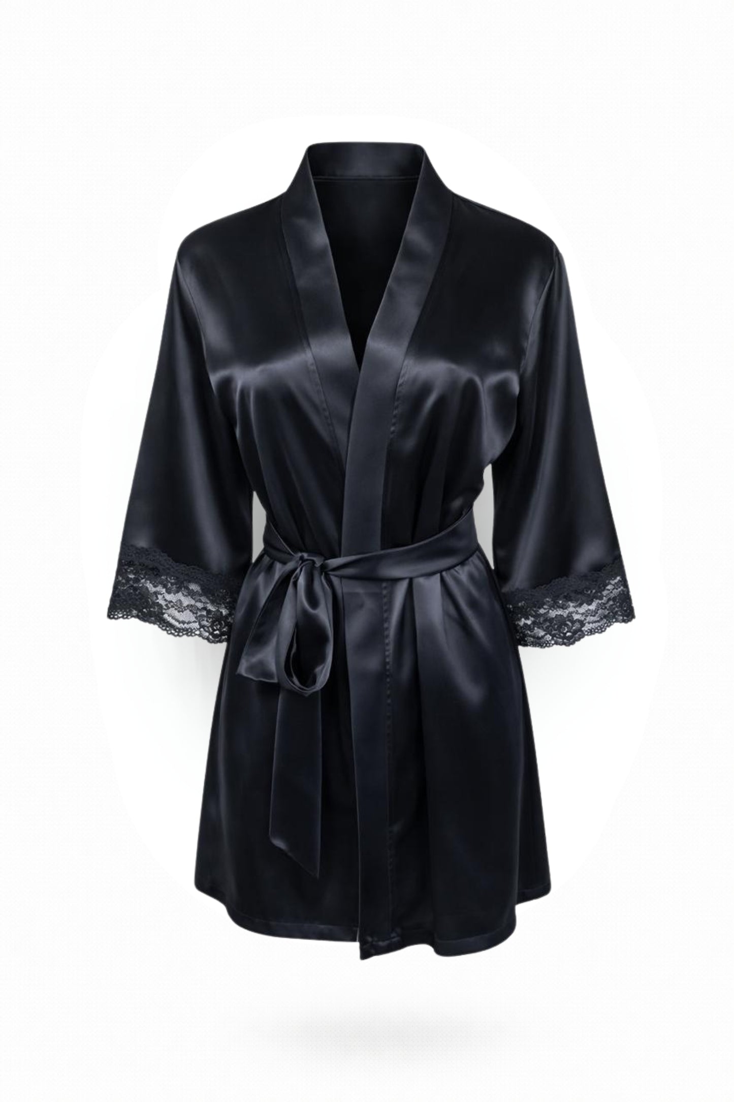 Satin with Lace Robe