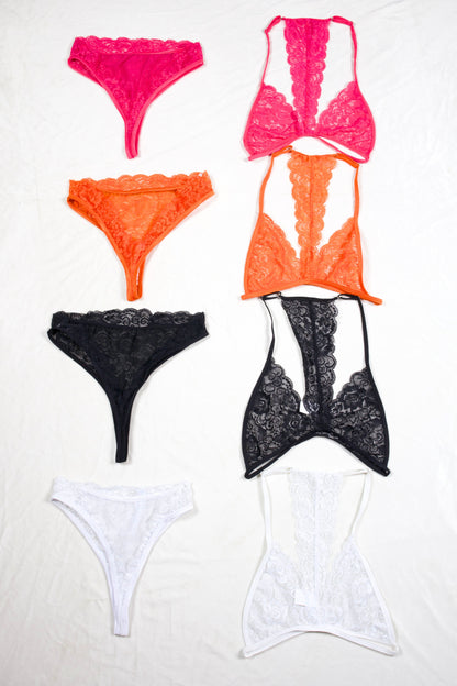Lace Bra and Panty Set (Pack of 4)