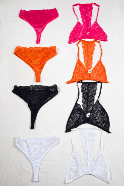 Lace Bra and Panty Set (Pack of 4)