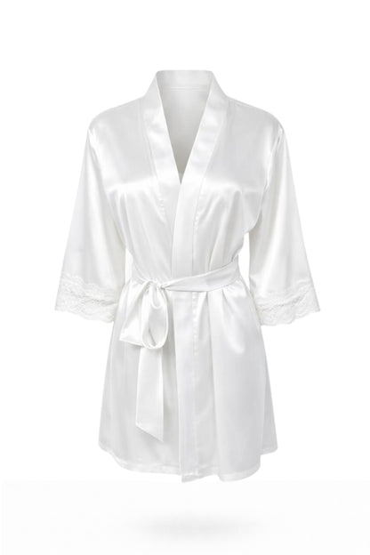 Satin with Lace Robe