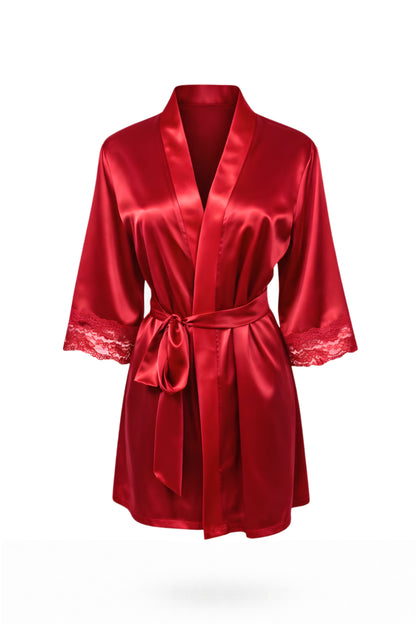 Satin with Lace Robe