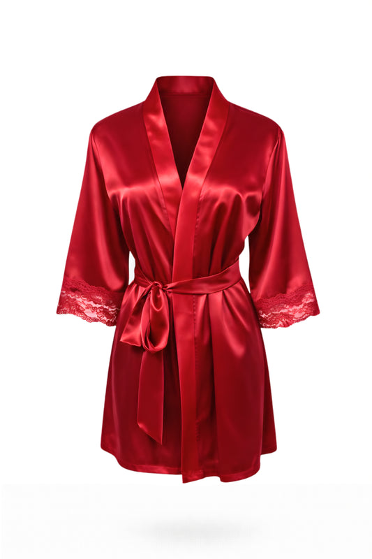 Satin with Lace Robe