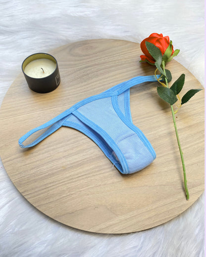 Cotton Ribbed Thong Panty