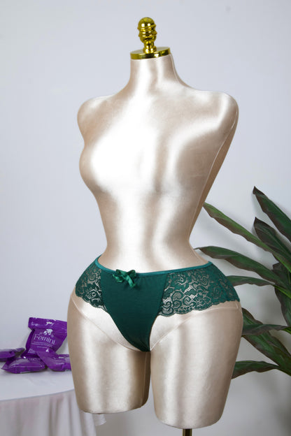 Cotton Lace Brazilian Panty