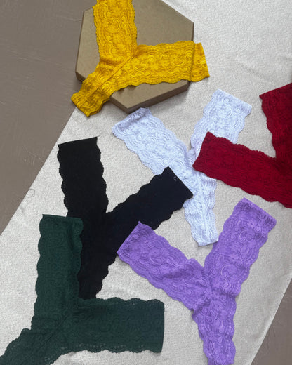 Lace Thong Panty (Pack of 6)