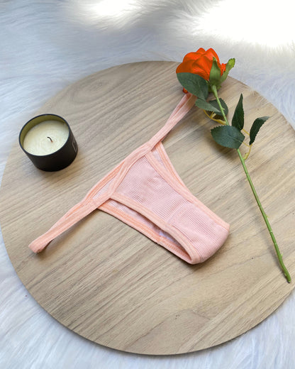 Cotton Ribbed Thong Panty