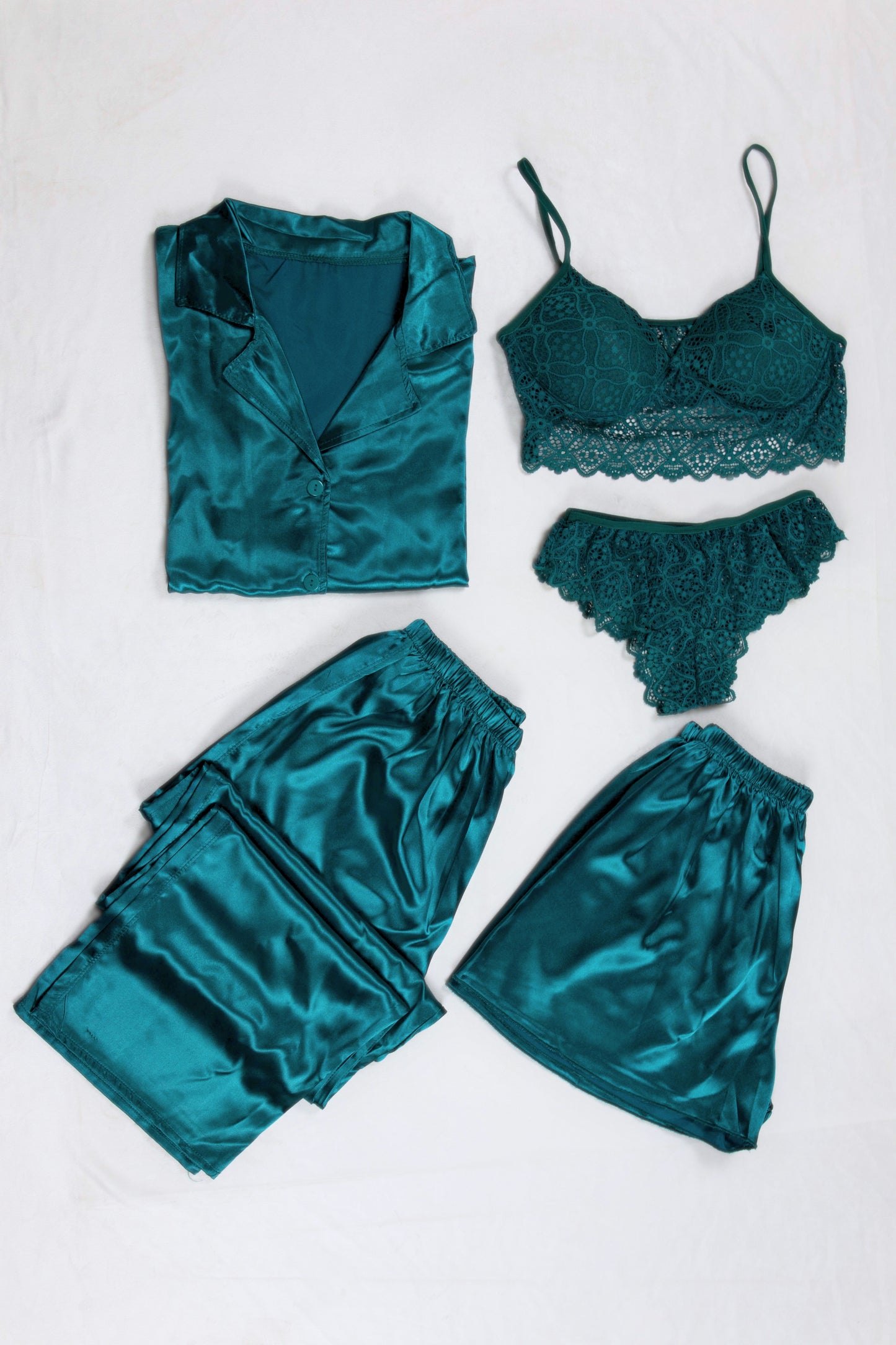 Satin Lace 5-Piece Set