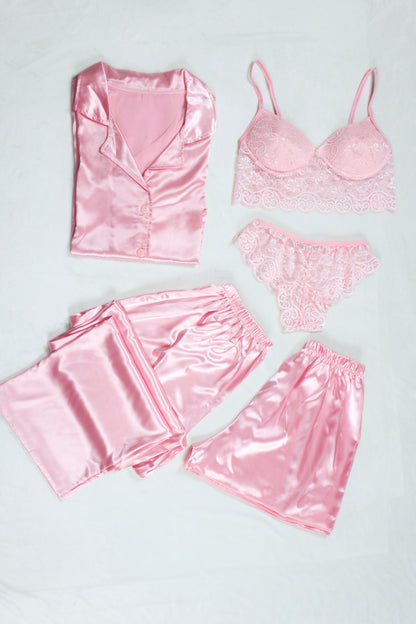 Satin Lace 5-Piece Set