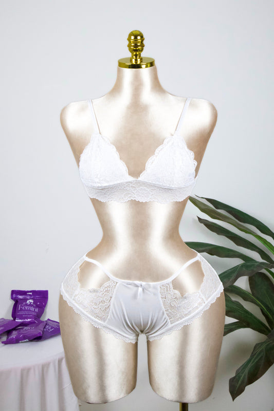 Sheer Lace Bralette and Panty Set