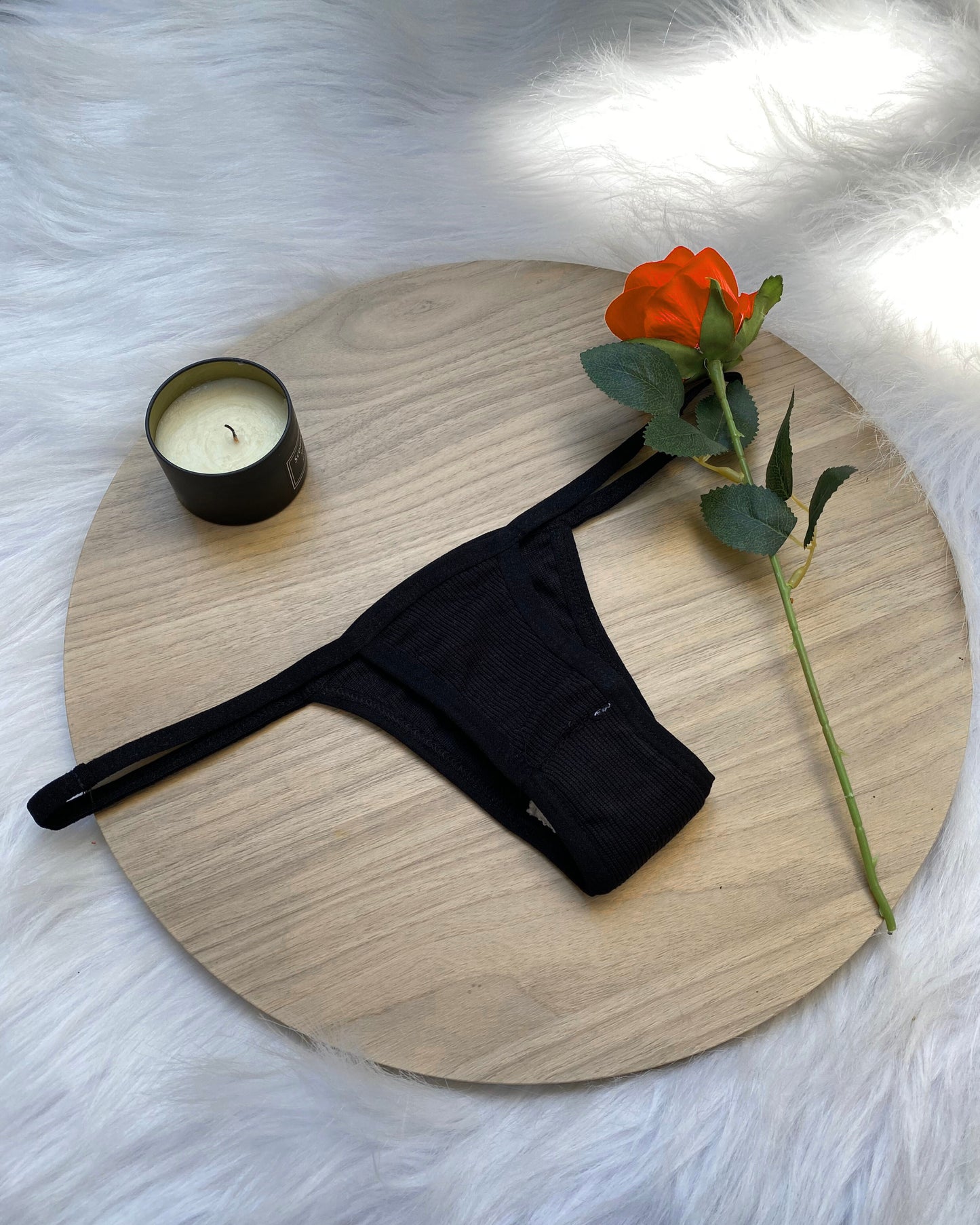 Cotton Ribbed Thong Panty