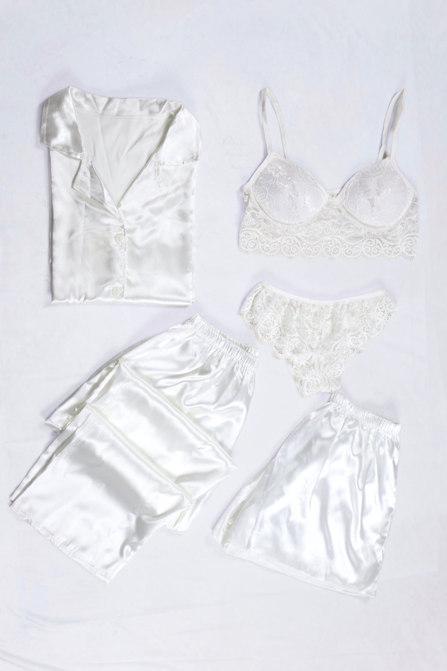Satin Lace 5-Piece Set