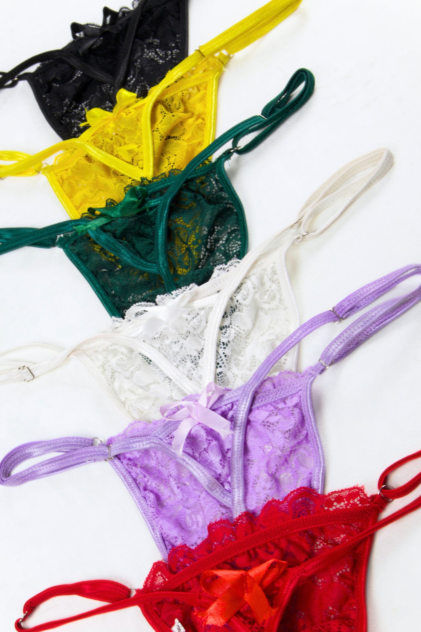 Lace Adjustable G-String Panty (Pack of 6)