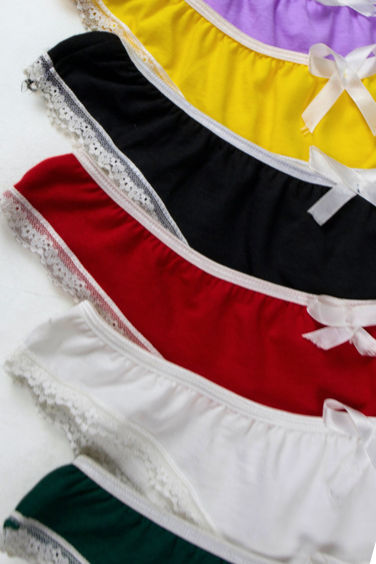 Cotton Lace-Trim Thong Panty (Pack of 6)