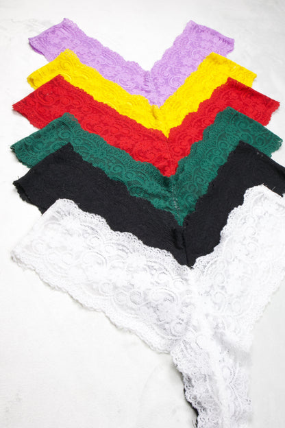 Lace Thong Panty (Pack of 6)