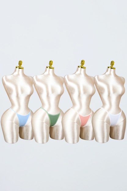 Cotton Ribbed Thong Panty (Pack of 4)