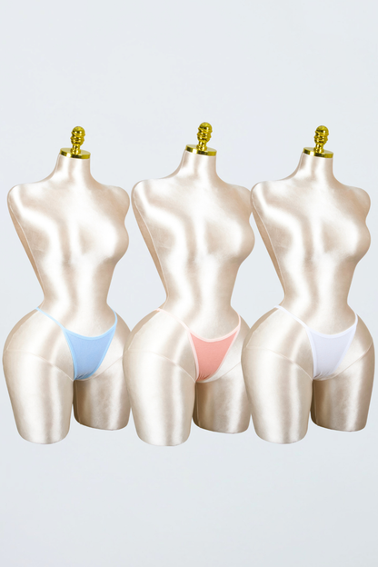 Cotton Ribbed Thong Panty (Pack of 3)