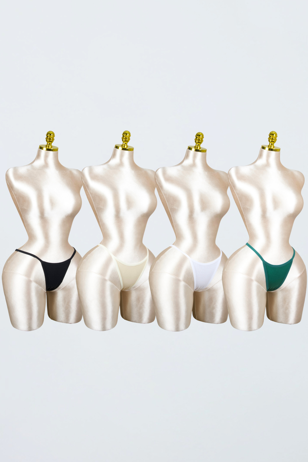 Cotton Ribbed Thong Panty (Pack of 4)