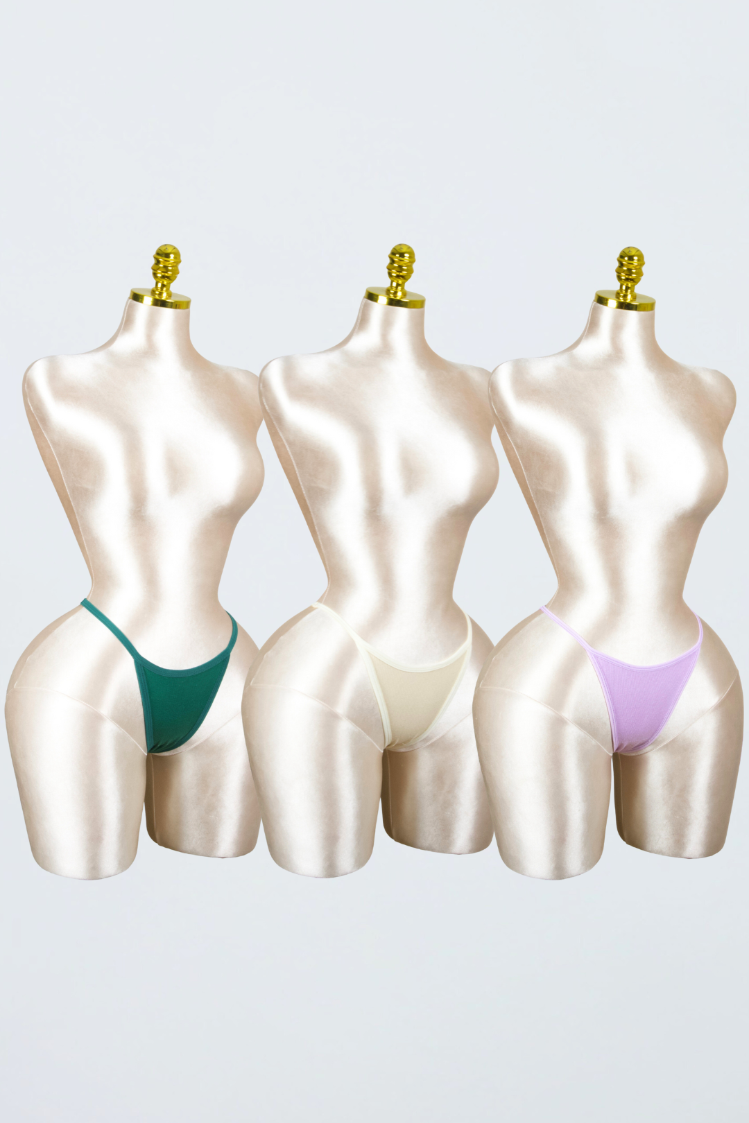 Cotton Ribbed Thong Panty (Pack of 3)