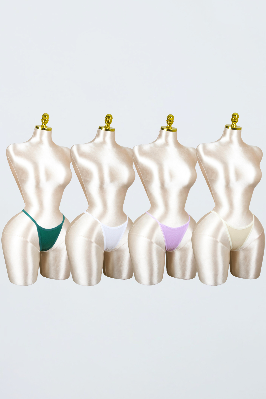 Cotton Ribbed Thong Panty (Pack of 4)