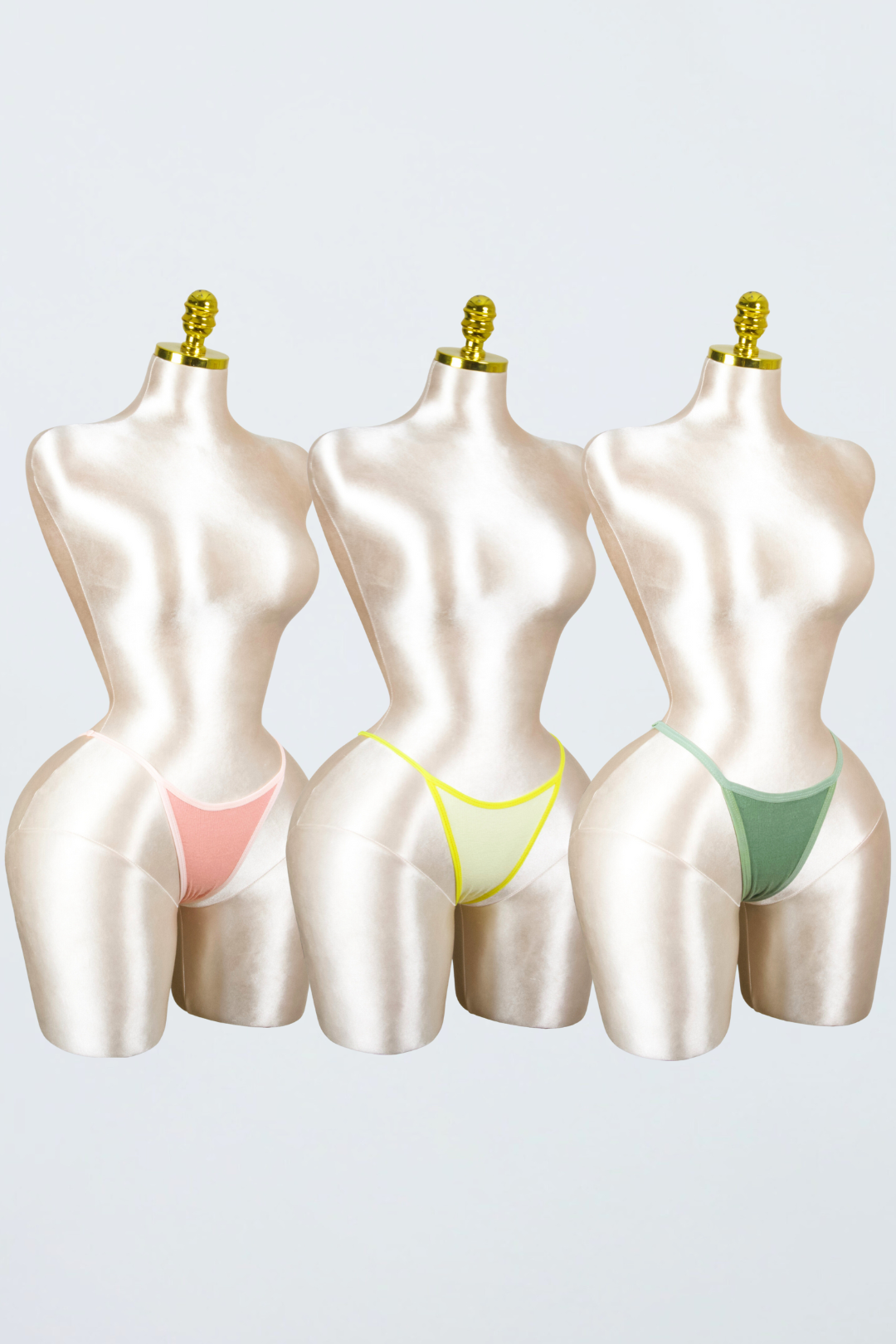 Cotton Ribbed Thong Panty (Pack of 3)