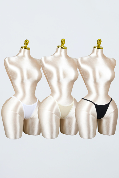 Cotton Ribbed Thong Panty (Pack of 3)