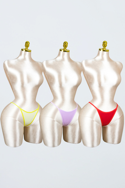 Cotton Ribbed Thong Panty (Pack of 3)