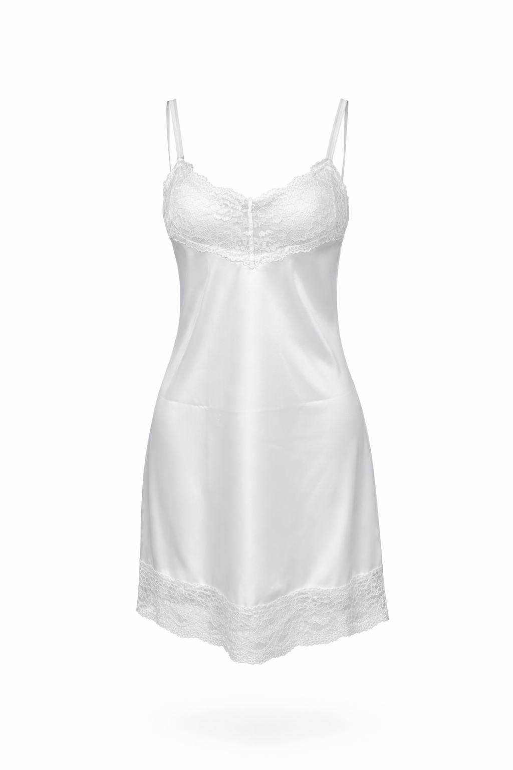 Satin with Lace Nightgown