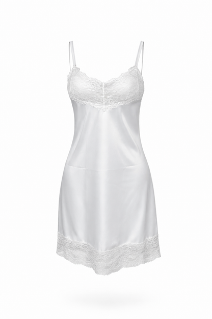 Satin with Lace Nightgown