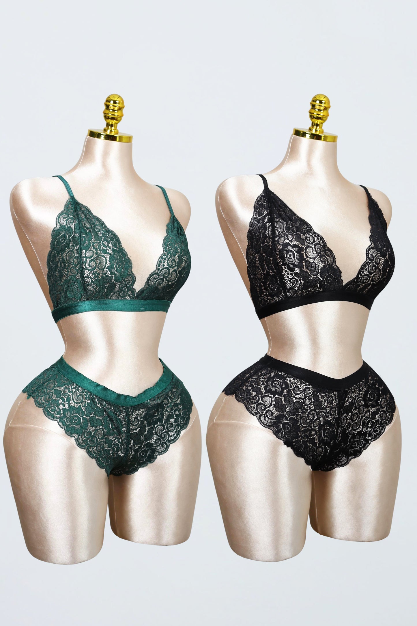 Lace Bralette and Shortie Set (Pack of 2)