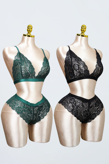 Lace Bralette and Shortie Set (Pack of 2)
