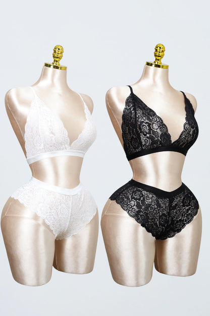Lace Bralette and Shortie Set (Pack of 2)