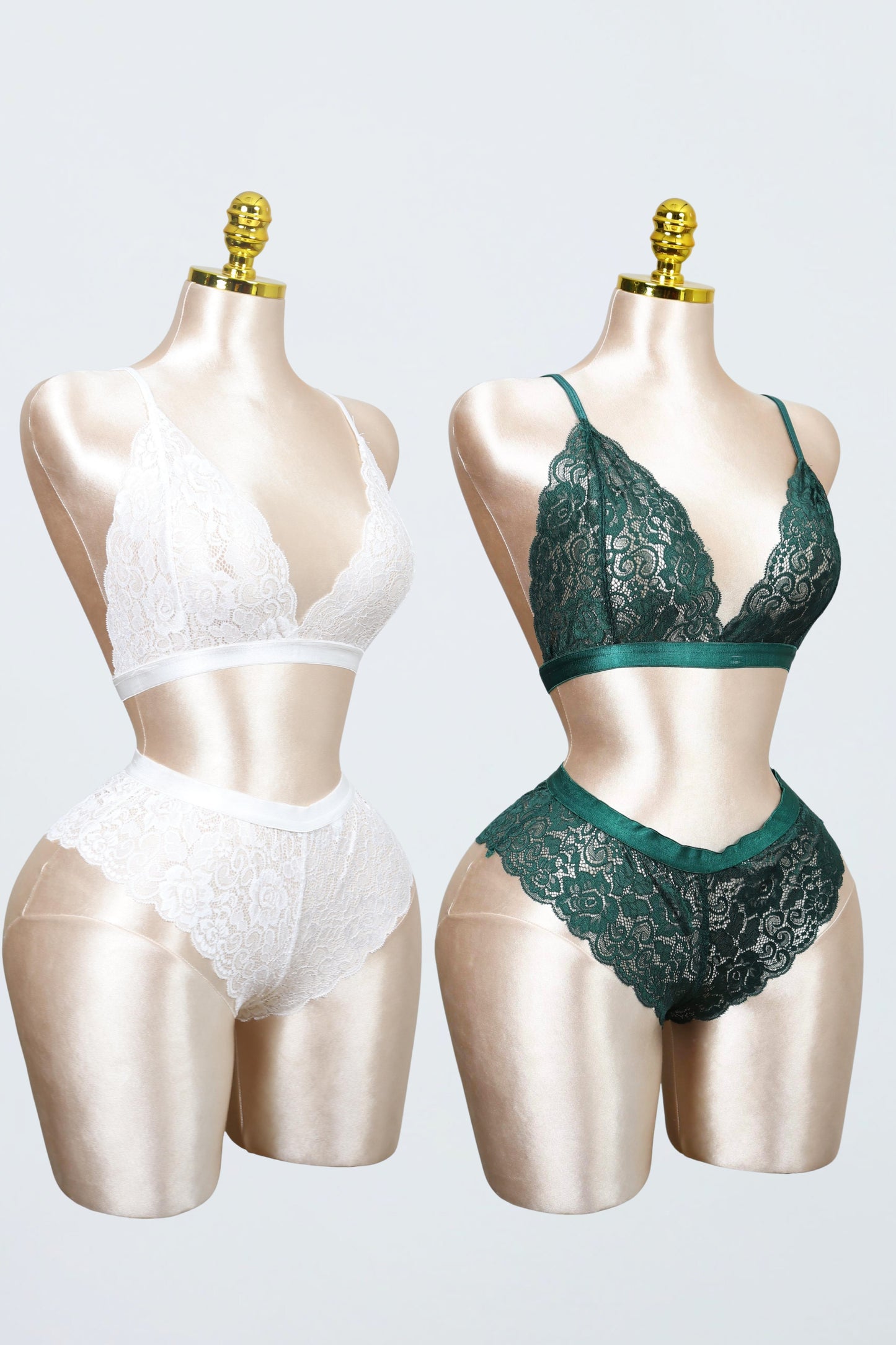 Lace Bralette and Shortie Set (Pack of 2)