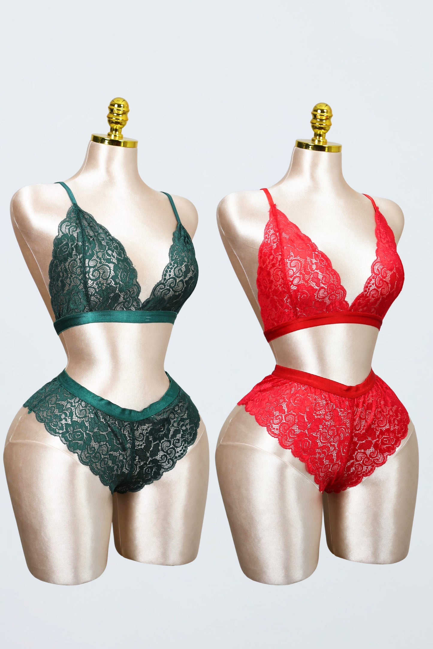 Lace Bralette and Shortie Set (Pack of 2)