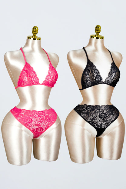 Lace Bra and Panty Set (Pack of 2)