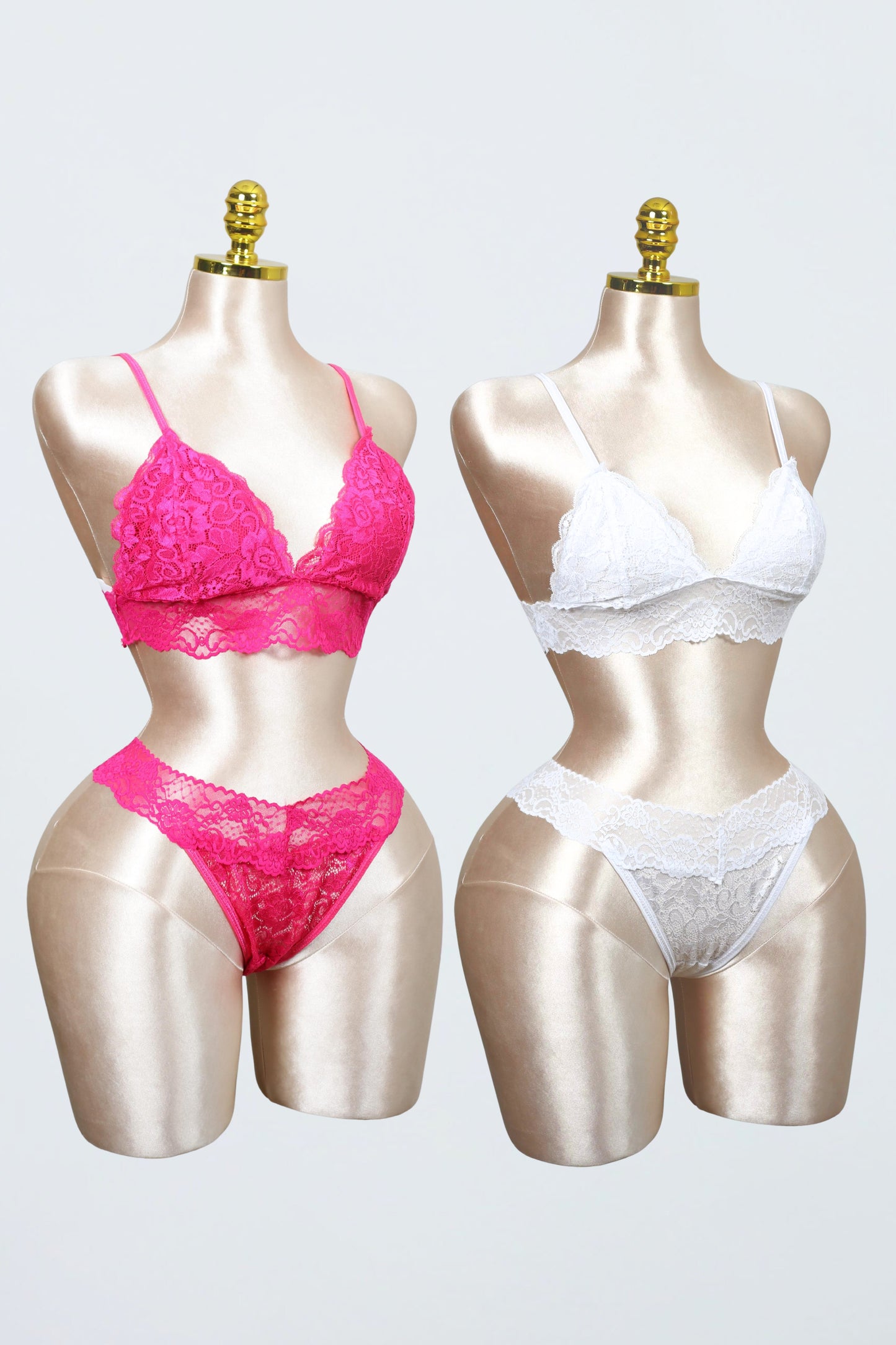 Lace Bralette and Panty Set (Pack of 2)