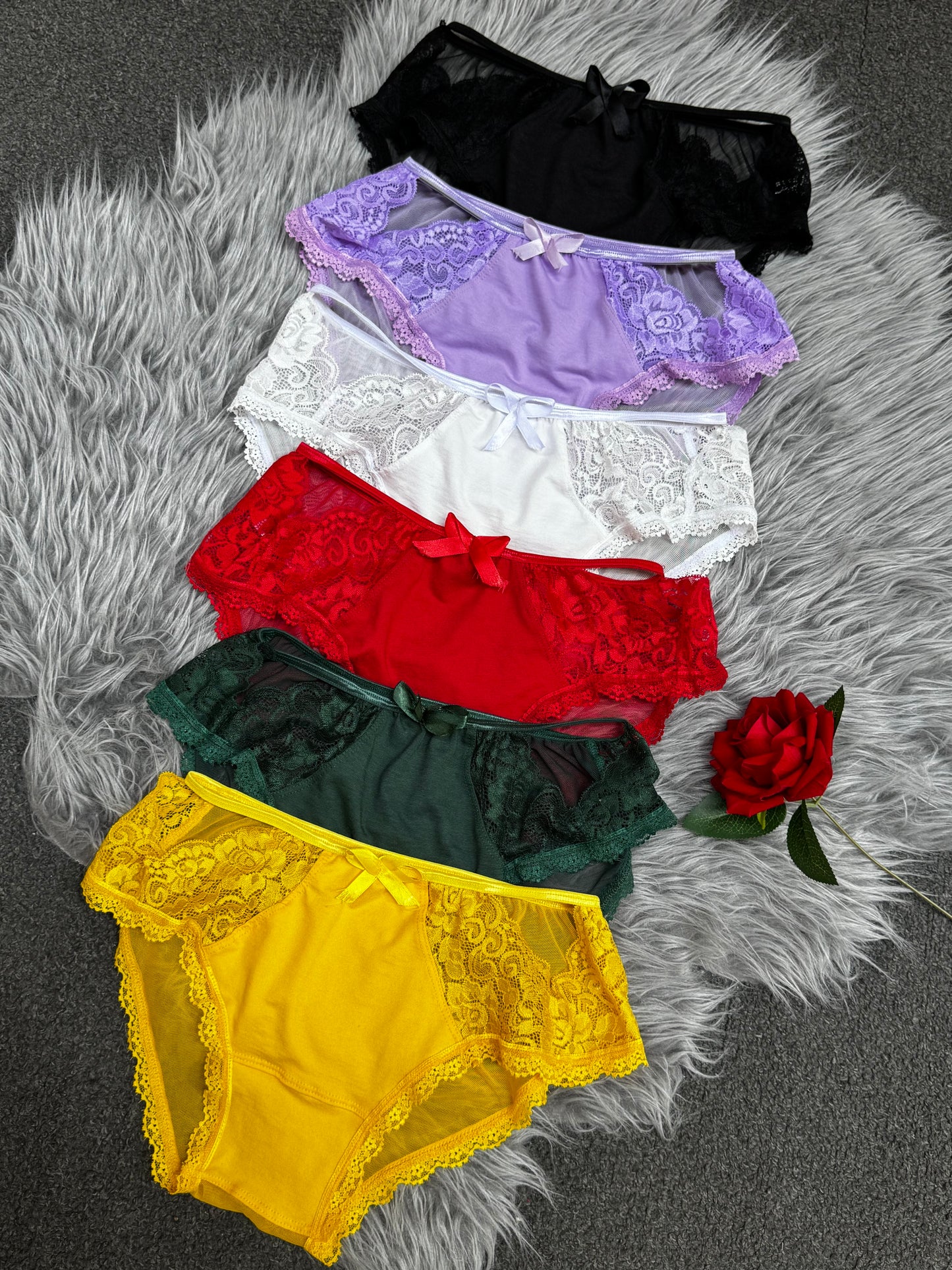 Sheer Reveal Lace Brief panty (Pack of 6)