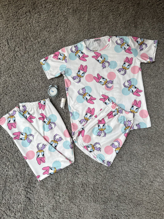 Elegant Duck Design Two-Piece Pajama Set