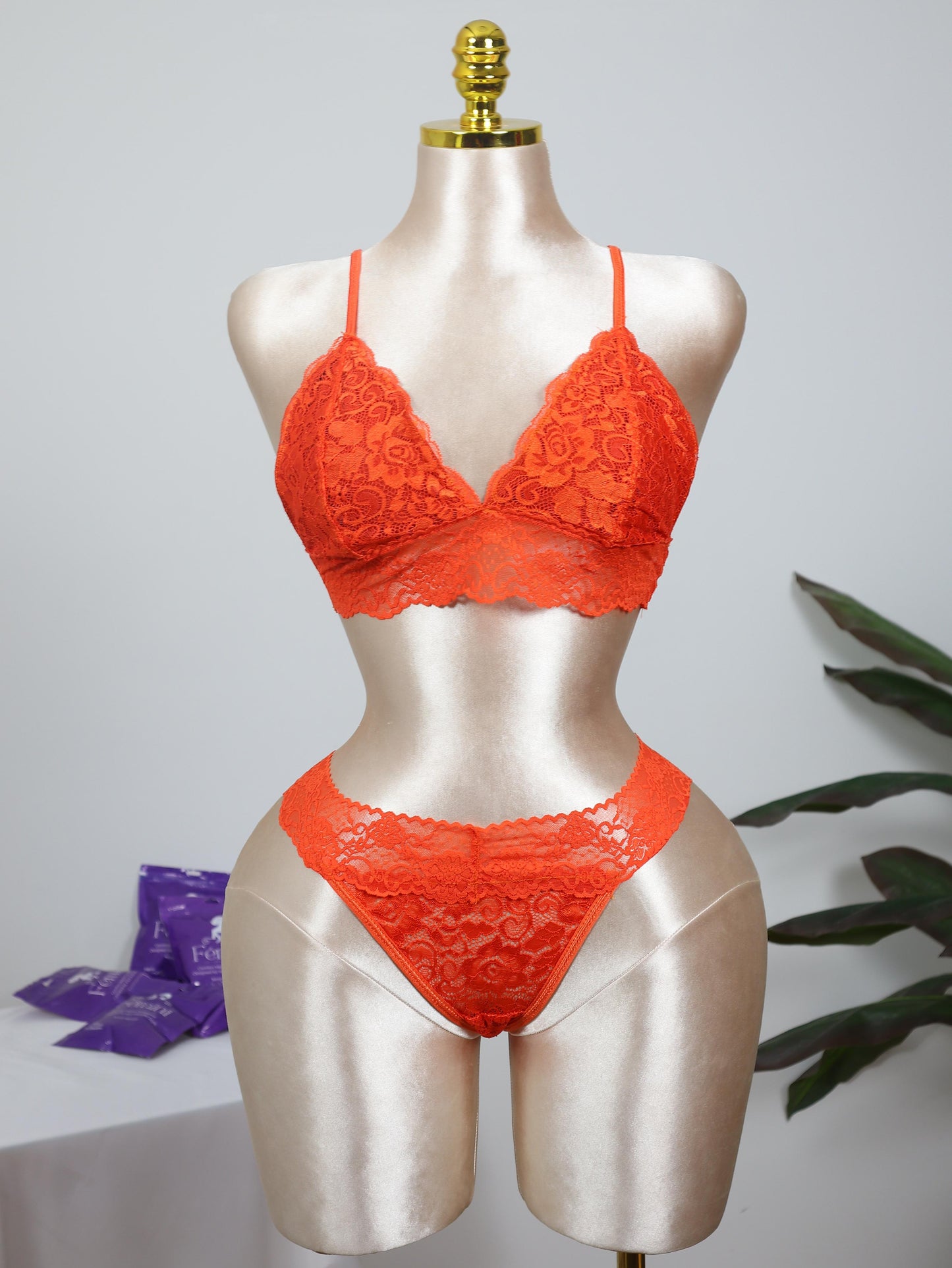 Lace Bralette and Panty Set