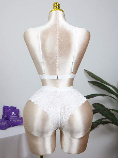 Lace Bralette and Shortie Set