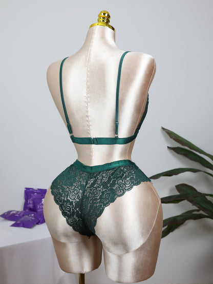 Lace Bralette and Shortie Set