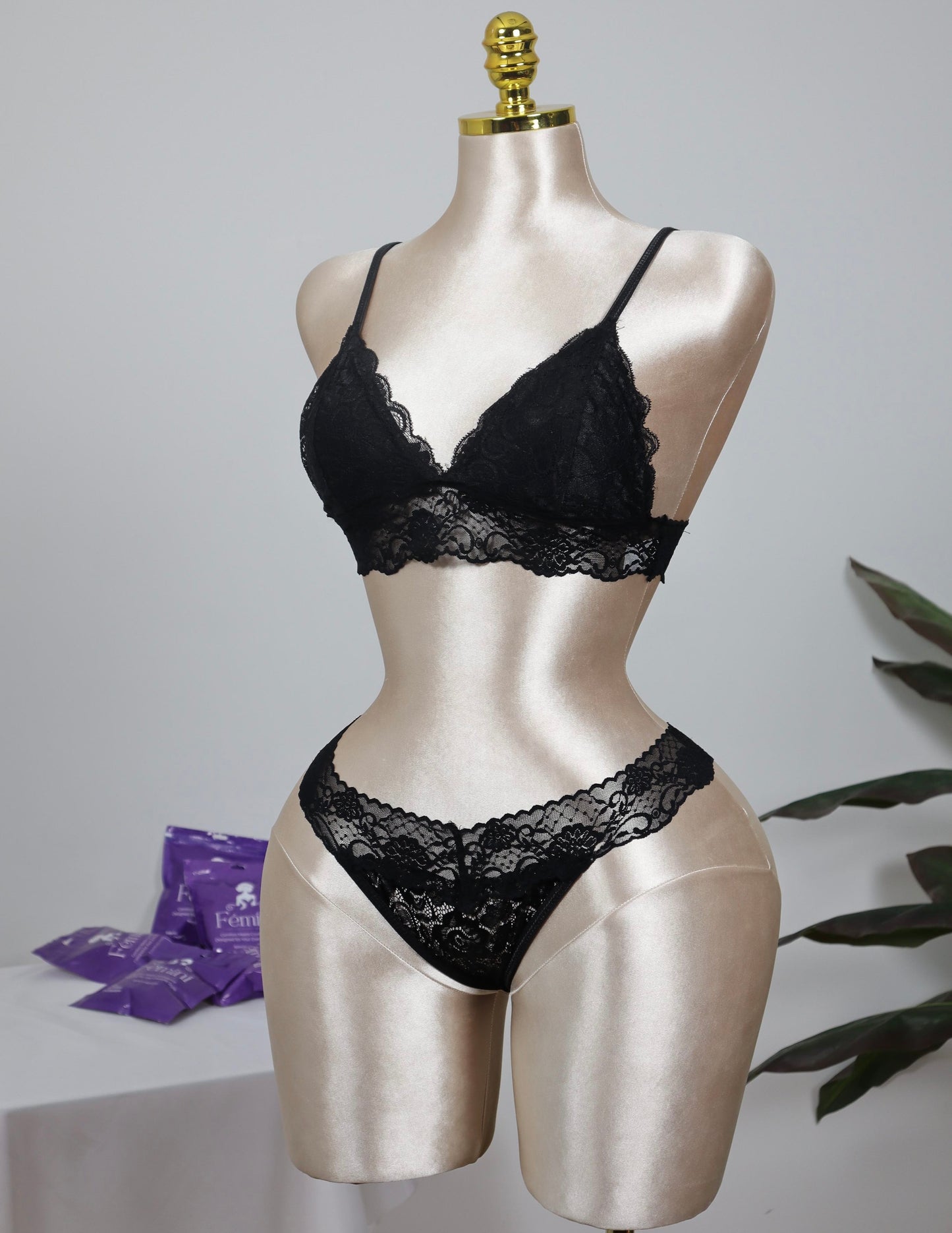 Lace Bralette and Panty Set